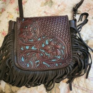 Montana west small fringe purse
